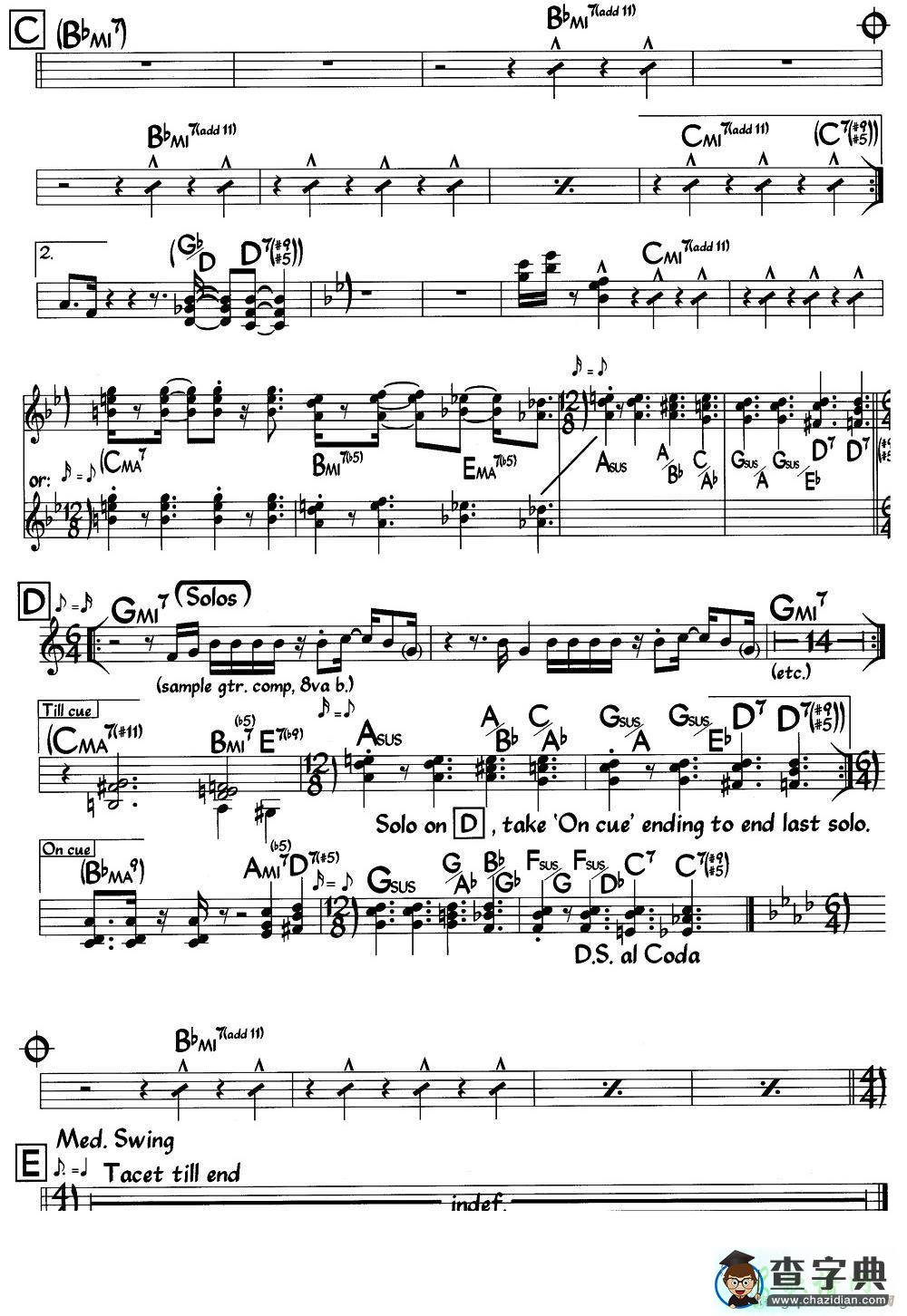 【Escher Sketch(keyboard)钢琴谱】五线谱