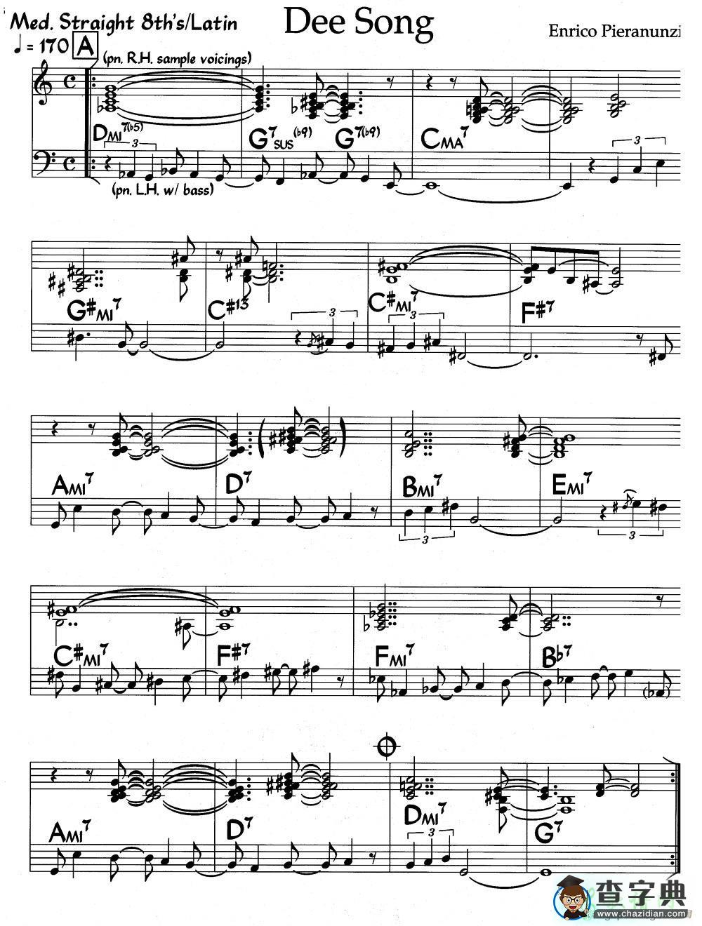【Dee Song钢琴谱】五线谱