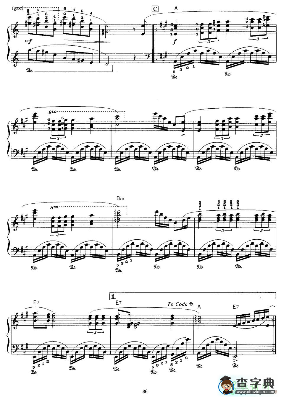 【Concerto Des Etoiles钢琴谱】五线谱