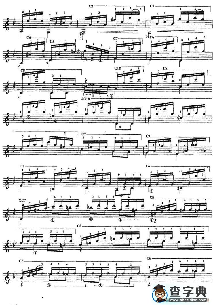 Preludio op.5no.1（古典吉他）吉他谱