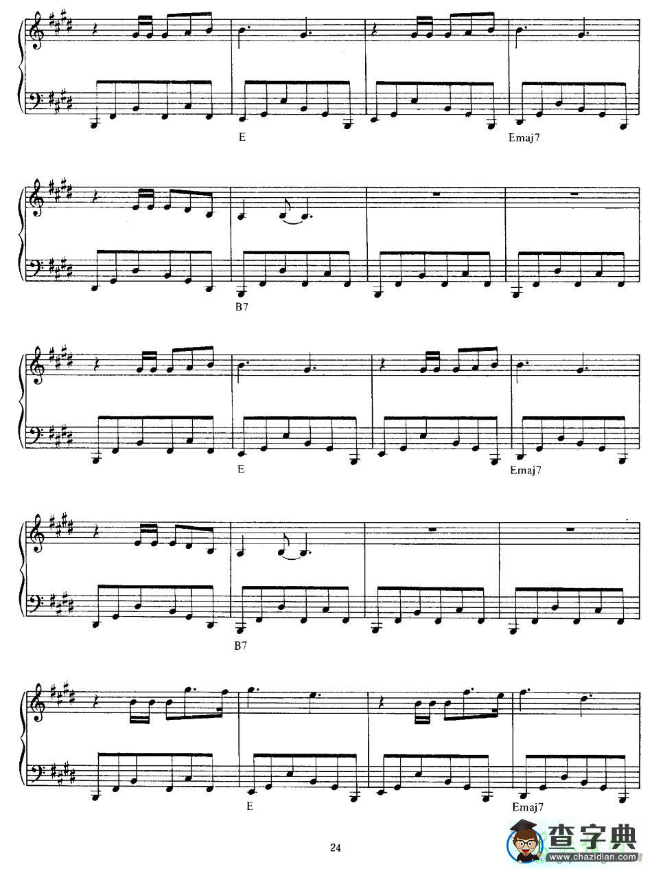 【Richard Clayderman钢琴谱】五线谱