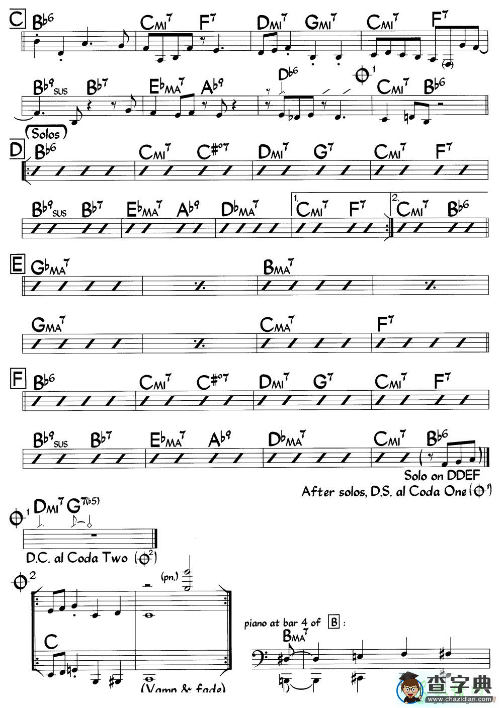 【Gertrudes Bounce钢琴谱】五线谱