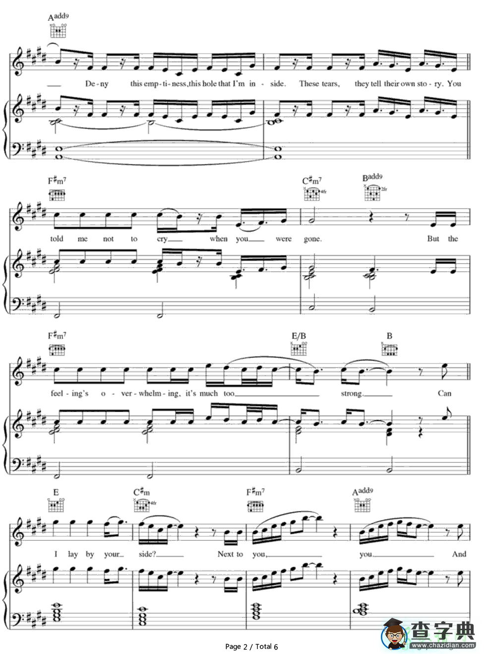 【Lay Me Down钢琴谱】Sam Smith