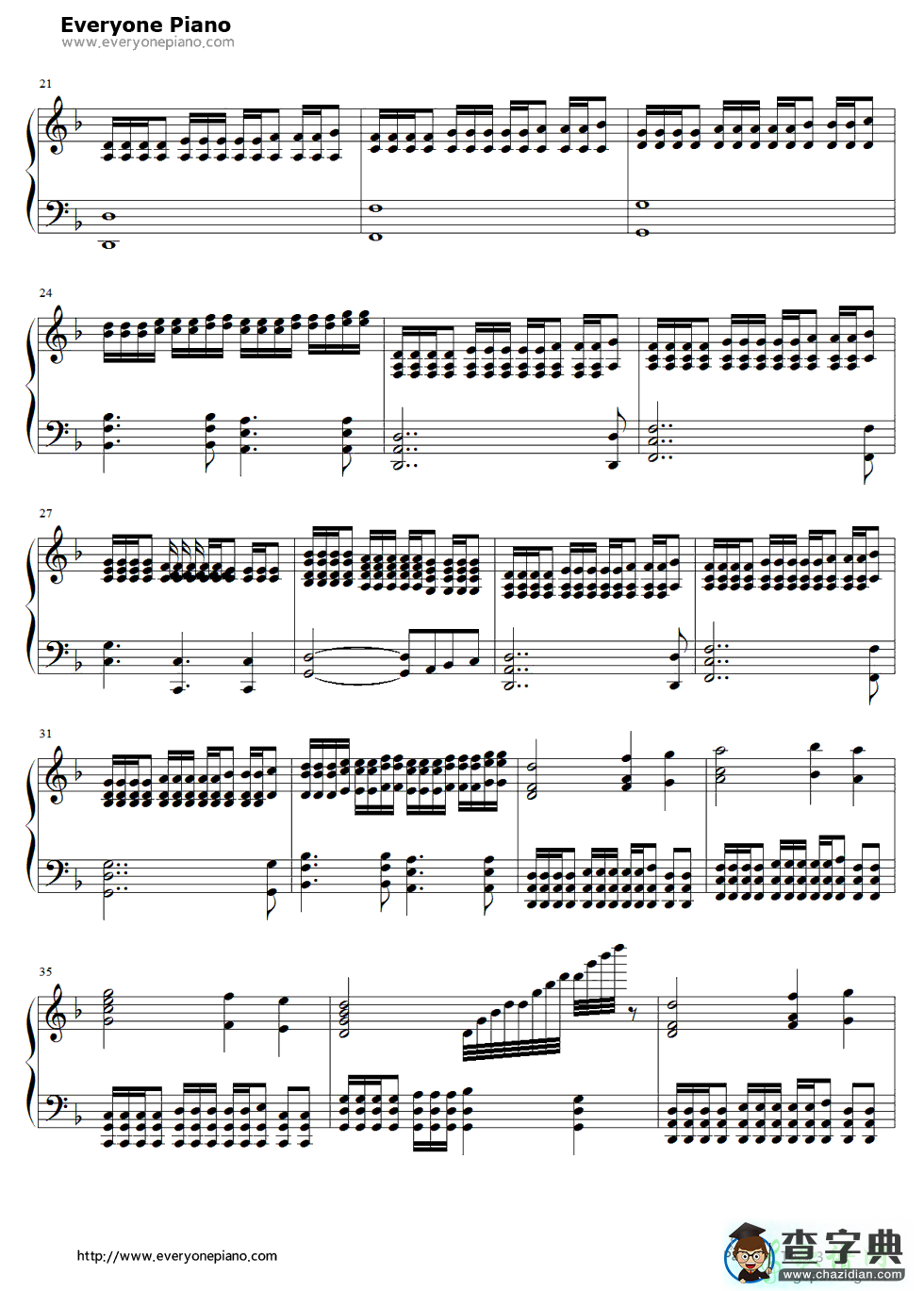 【For the Win钢琴谱】Two Steps From Hell