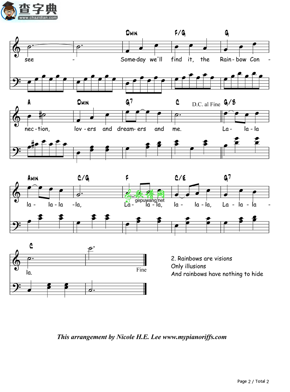 Rainbow Connection钢琴谱_Kermit the Frog