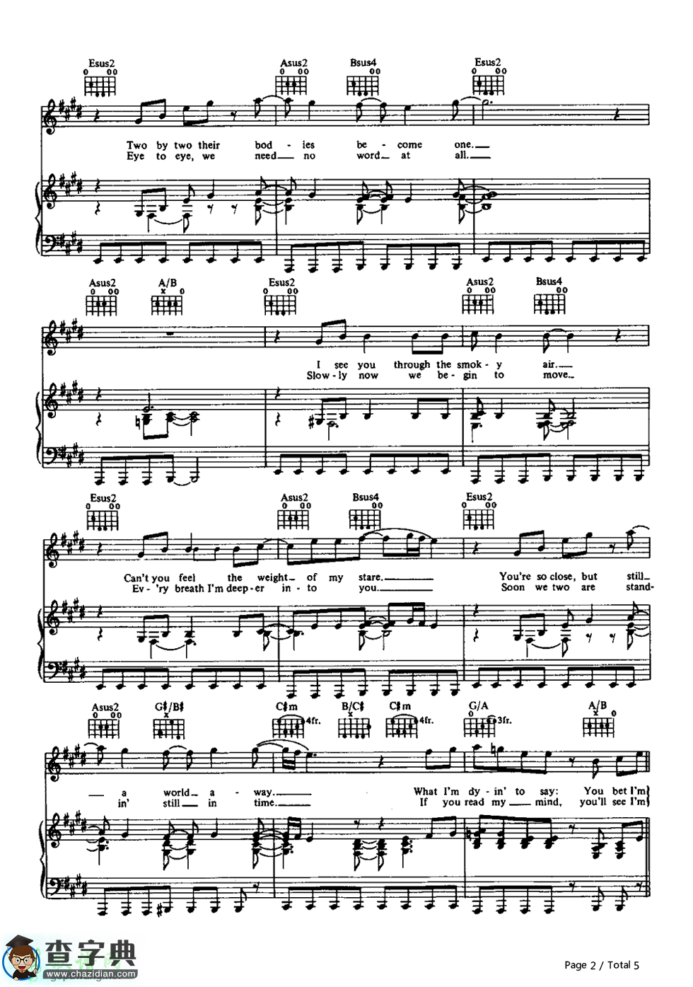 【Crazy for You钢琴谱】Madonna