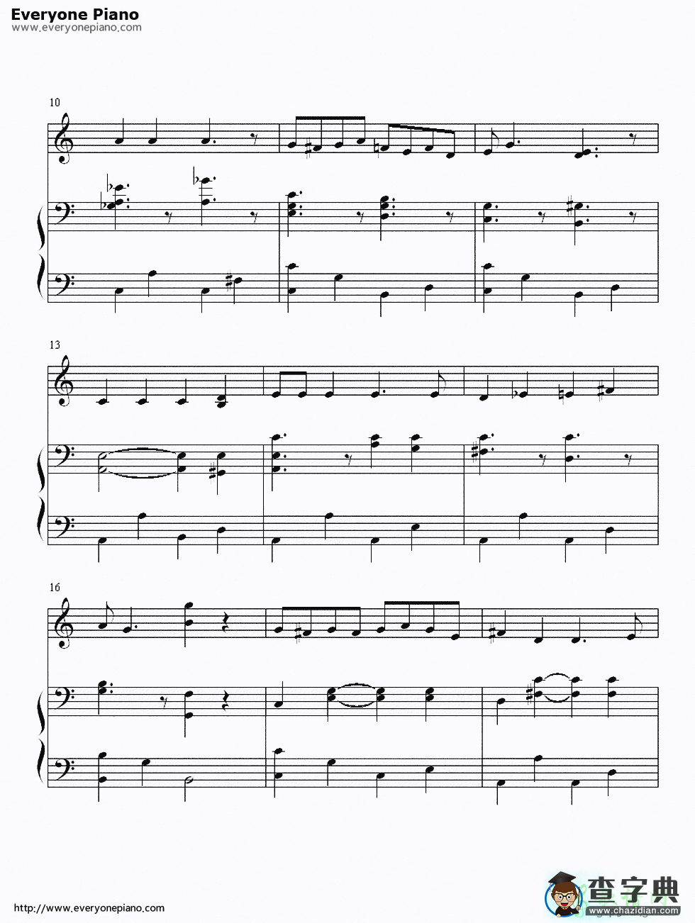 【All I Want for Christmas Is You钢琴谱】五线谱
