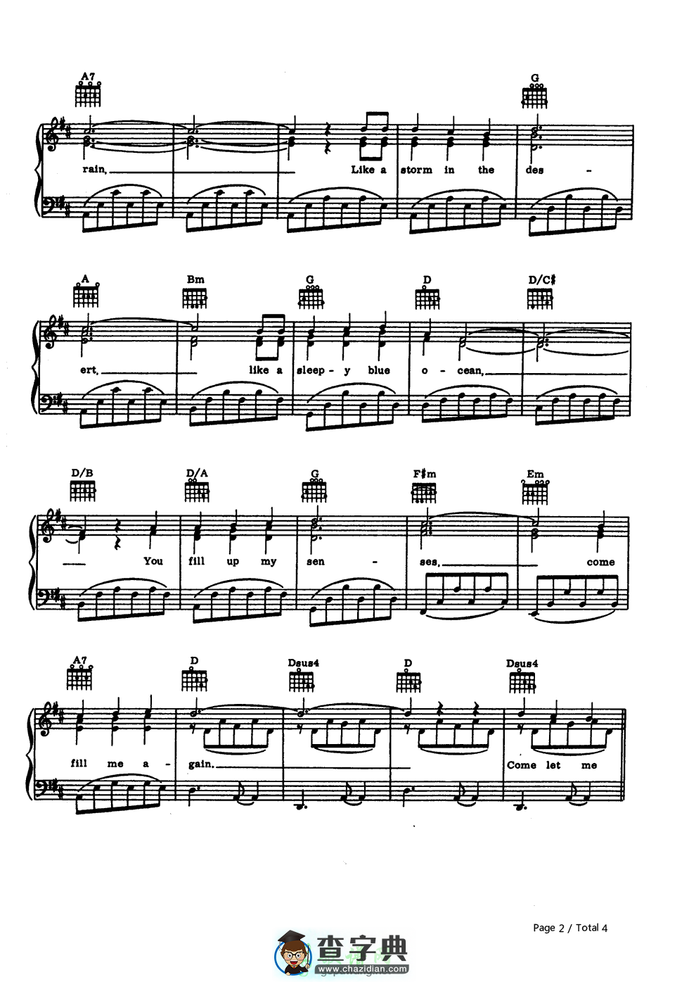 Annies Song钢琴谱_John Denver