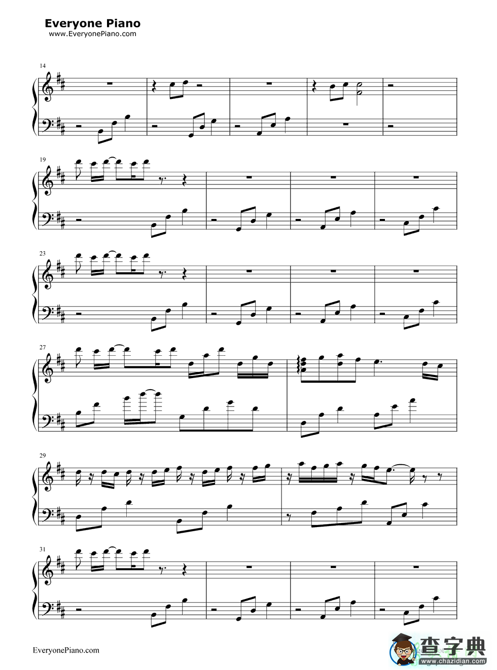 【Für Immer钢琴谱】Eisblume