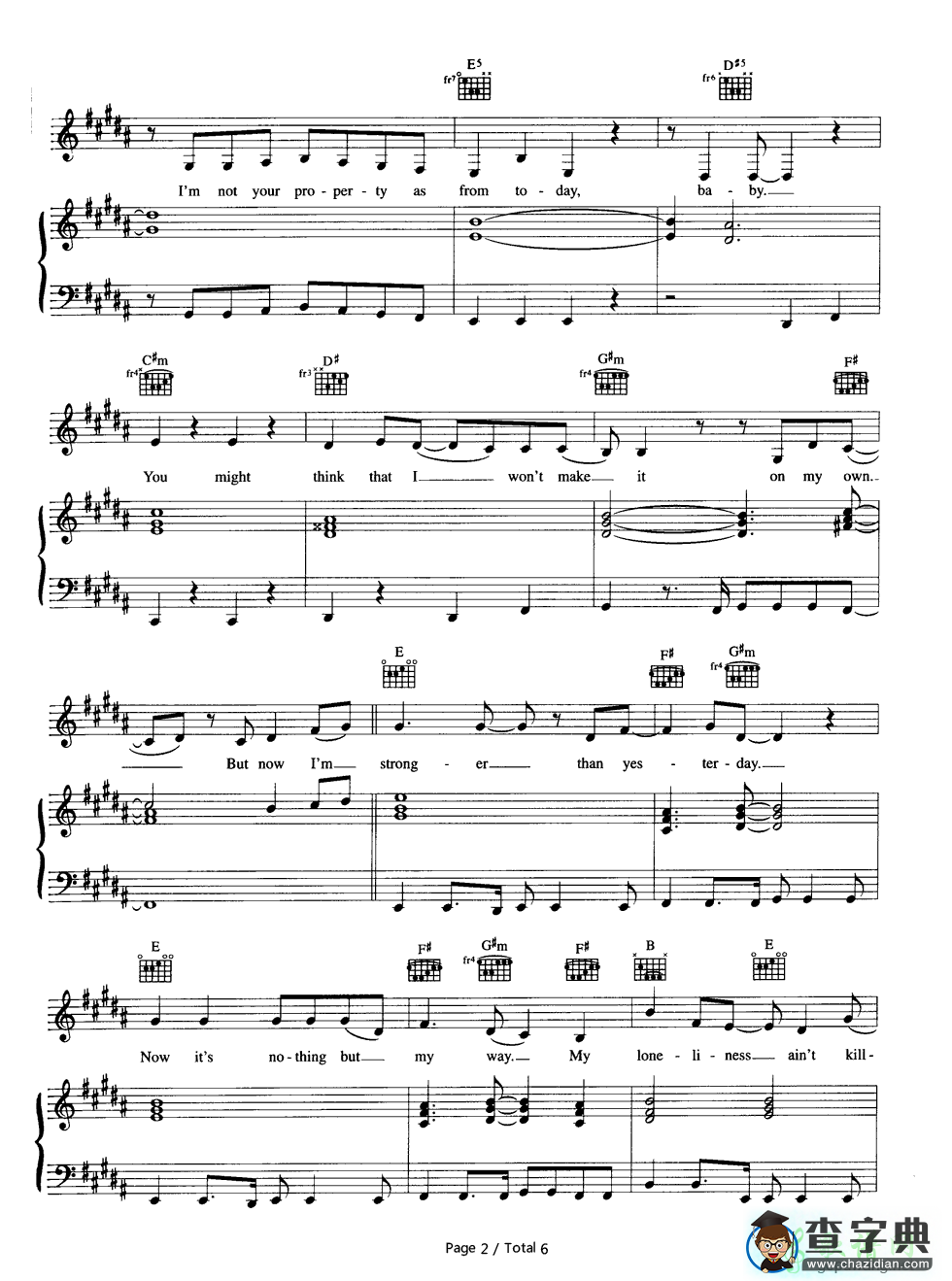 【Stronger钢琴谱】Britney Spears