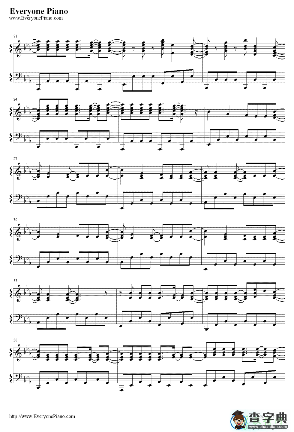 【Demons钢琴谱】Imagine Dragons Demons钢琴谱