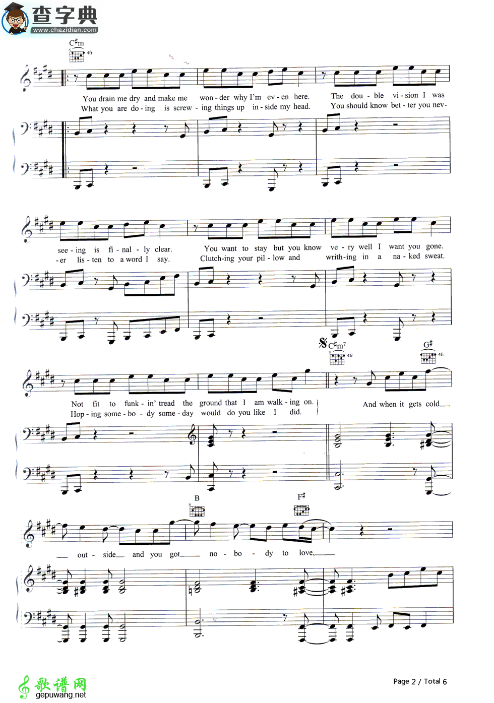 【Harder to Breathe钢琴谱】Maroon 5
