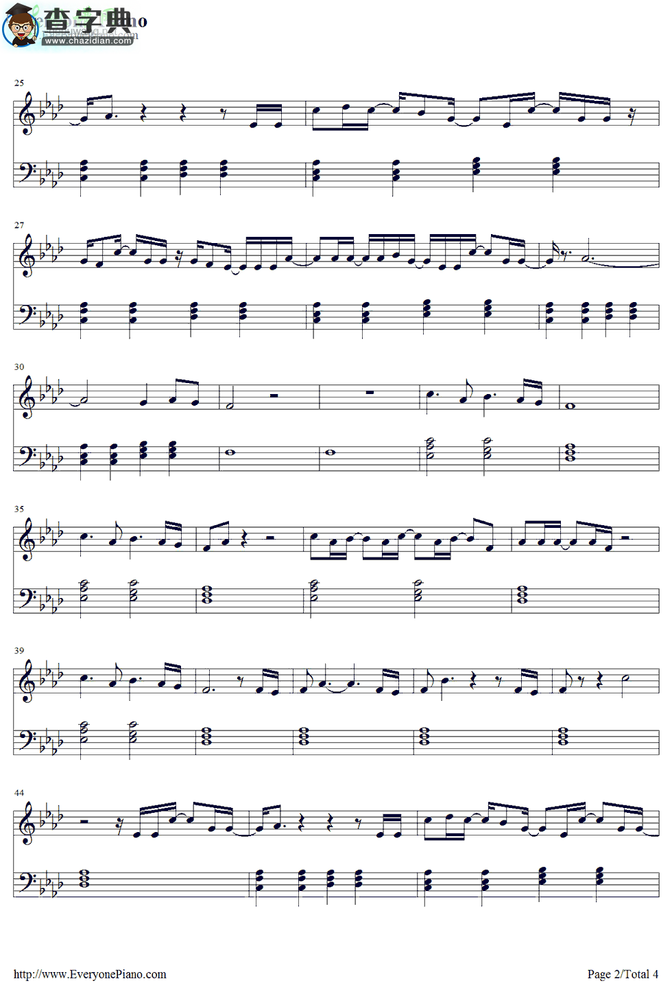 【Human钢琴谱】Christina Perri