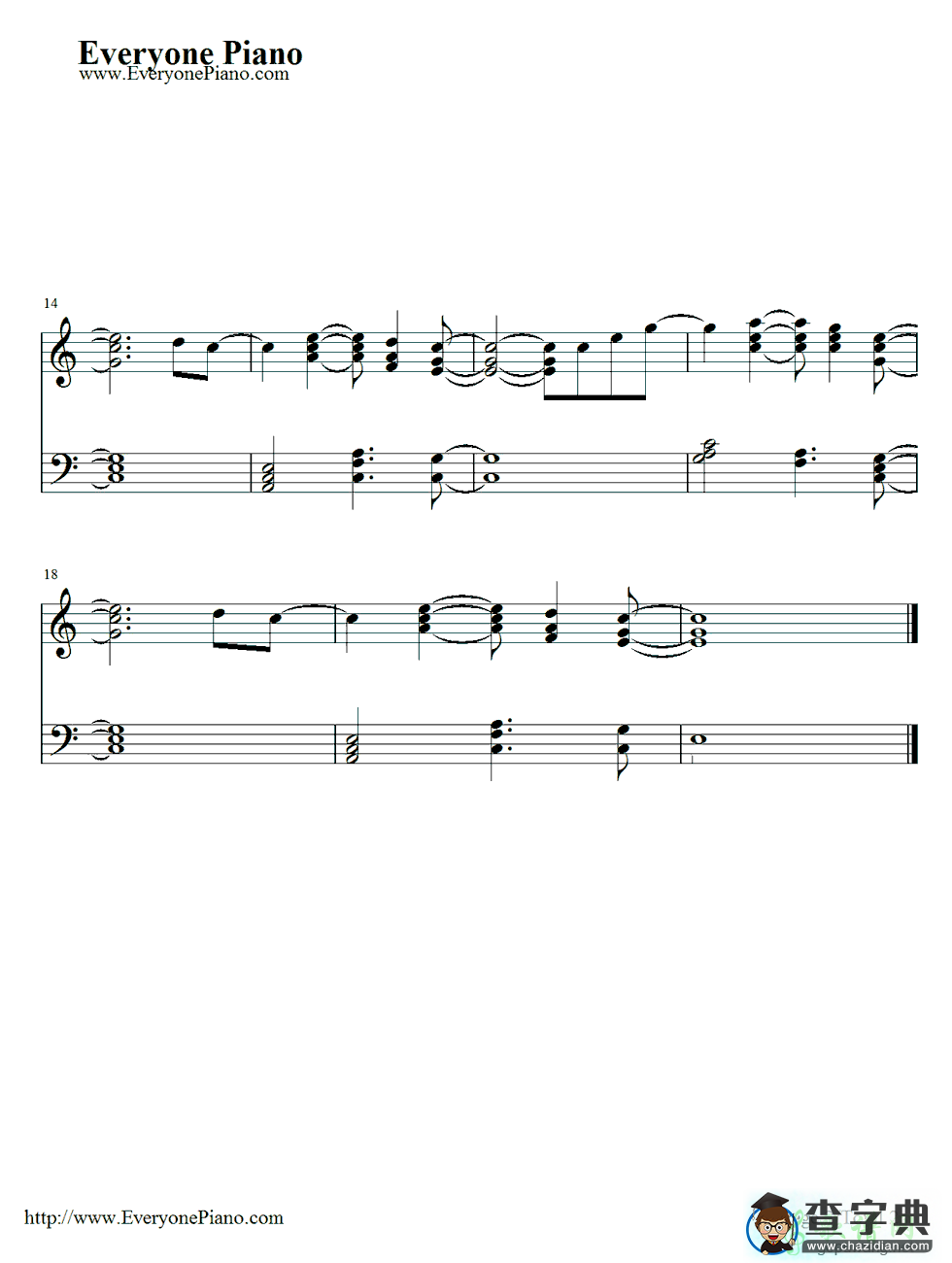【Stay with Me钢琴谱】Sam Smith