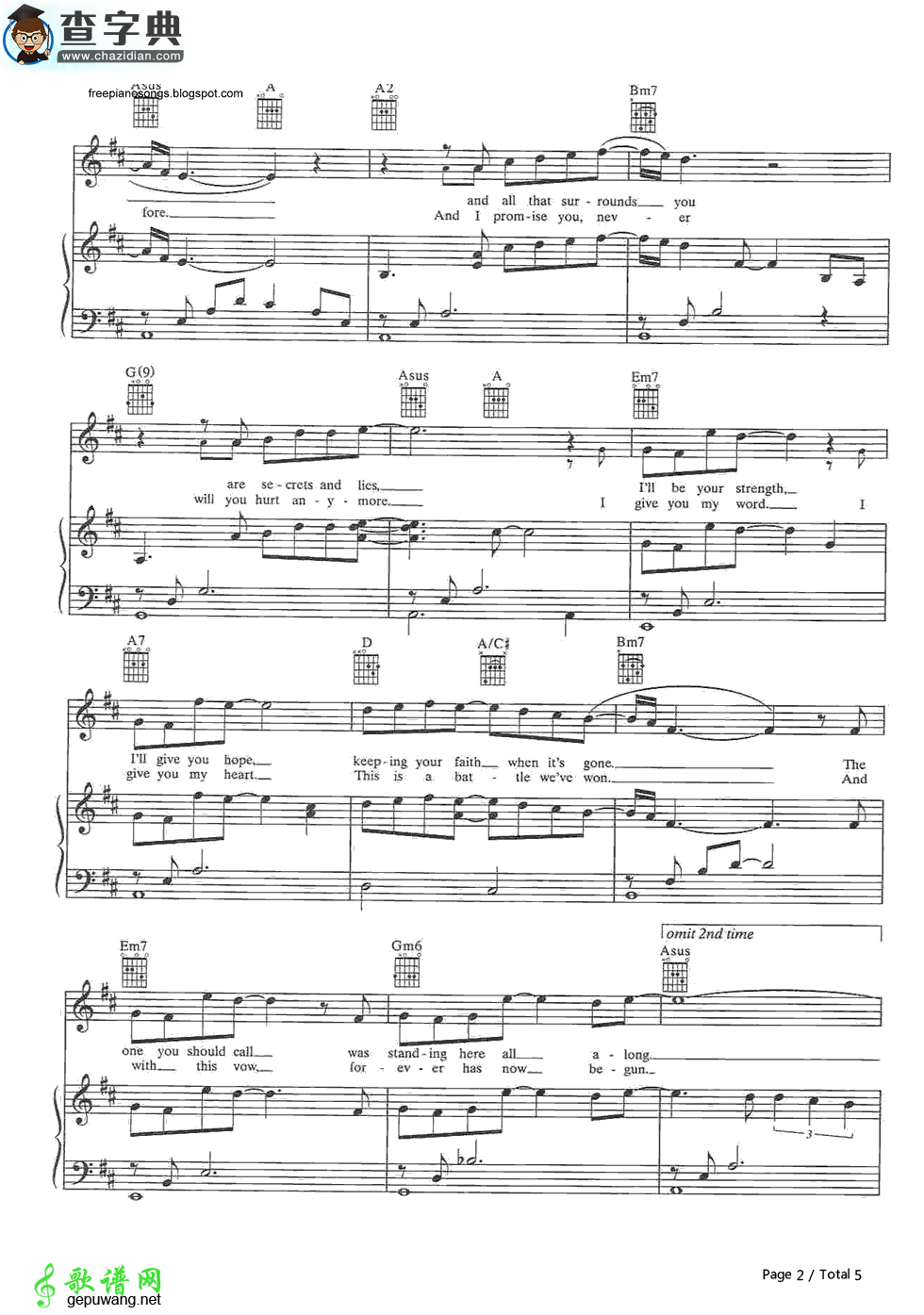 【This I Promise You钢琴谱】NSYNC