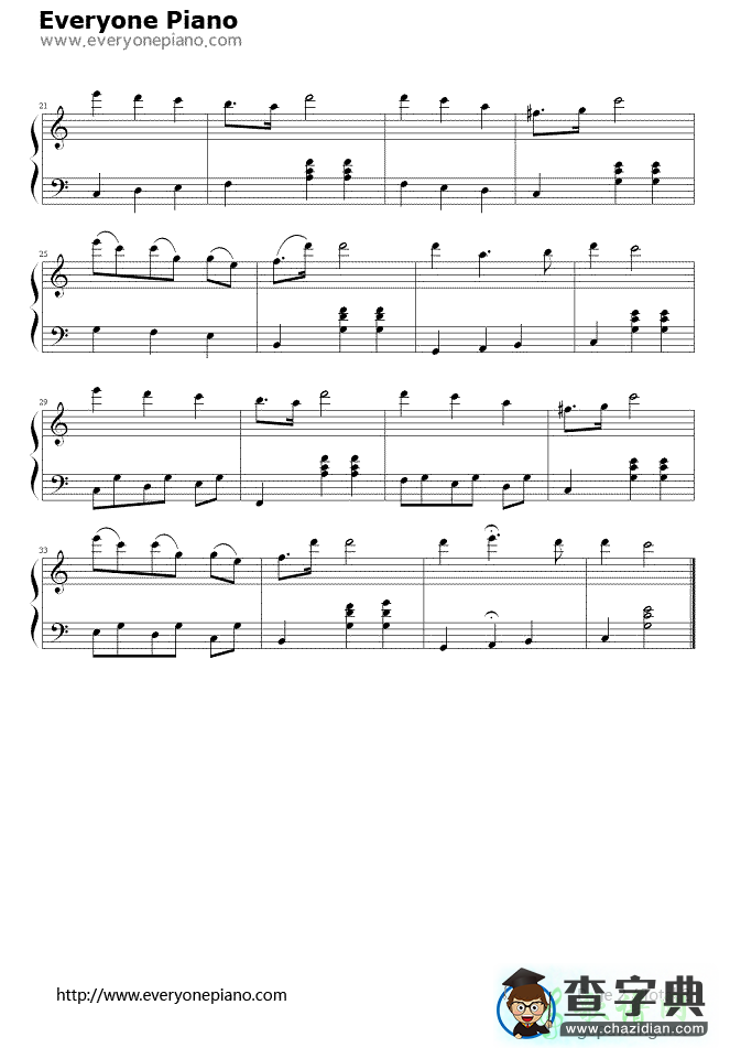 【桑塔露琪亚钢琴谱】Santa Lucia钢琴简谱
