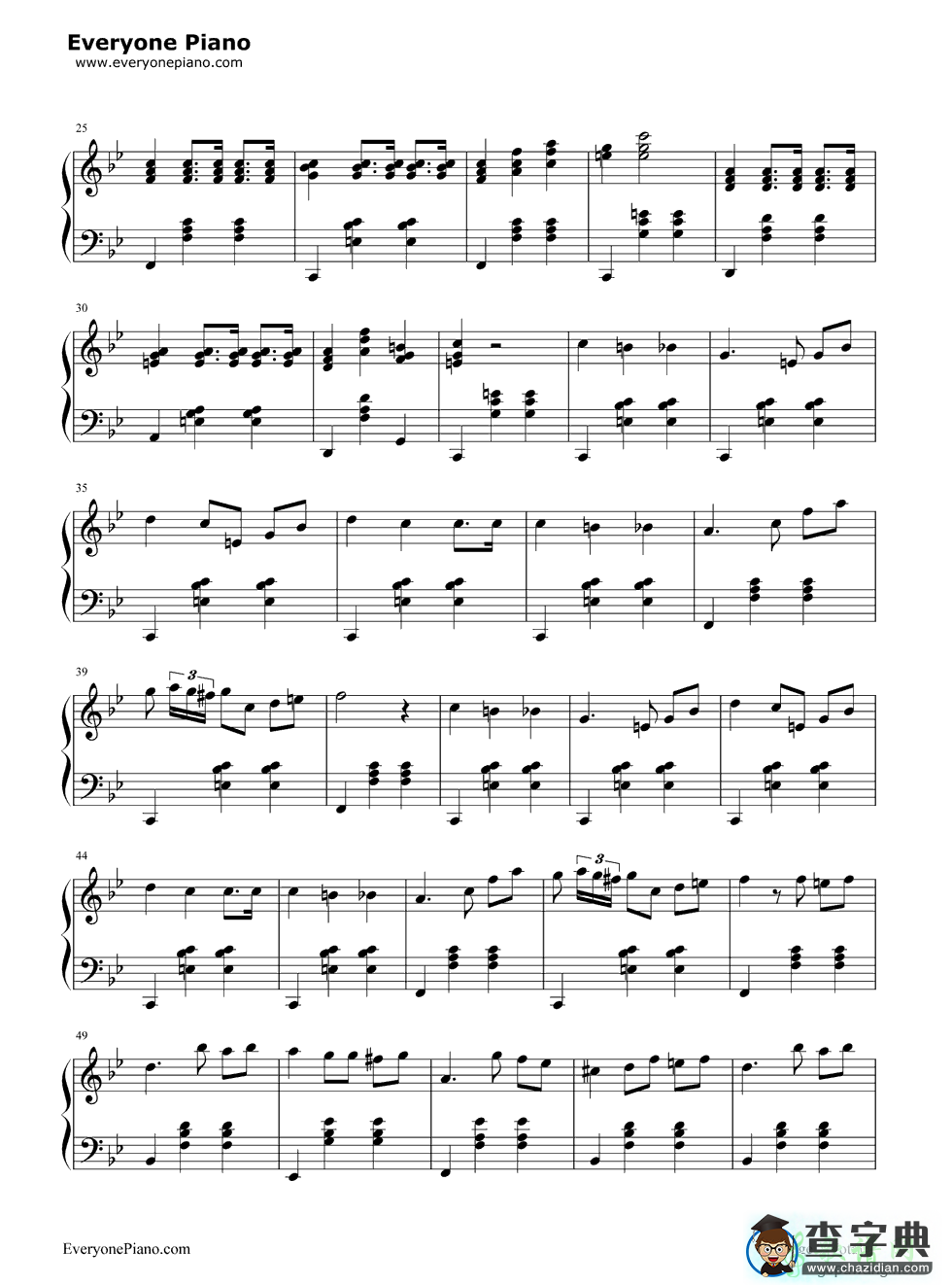 【格特鲁德的梦之圆舞曲钢琴谱】五线谱
