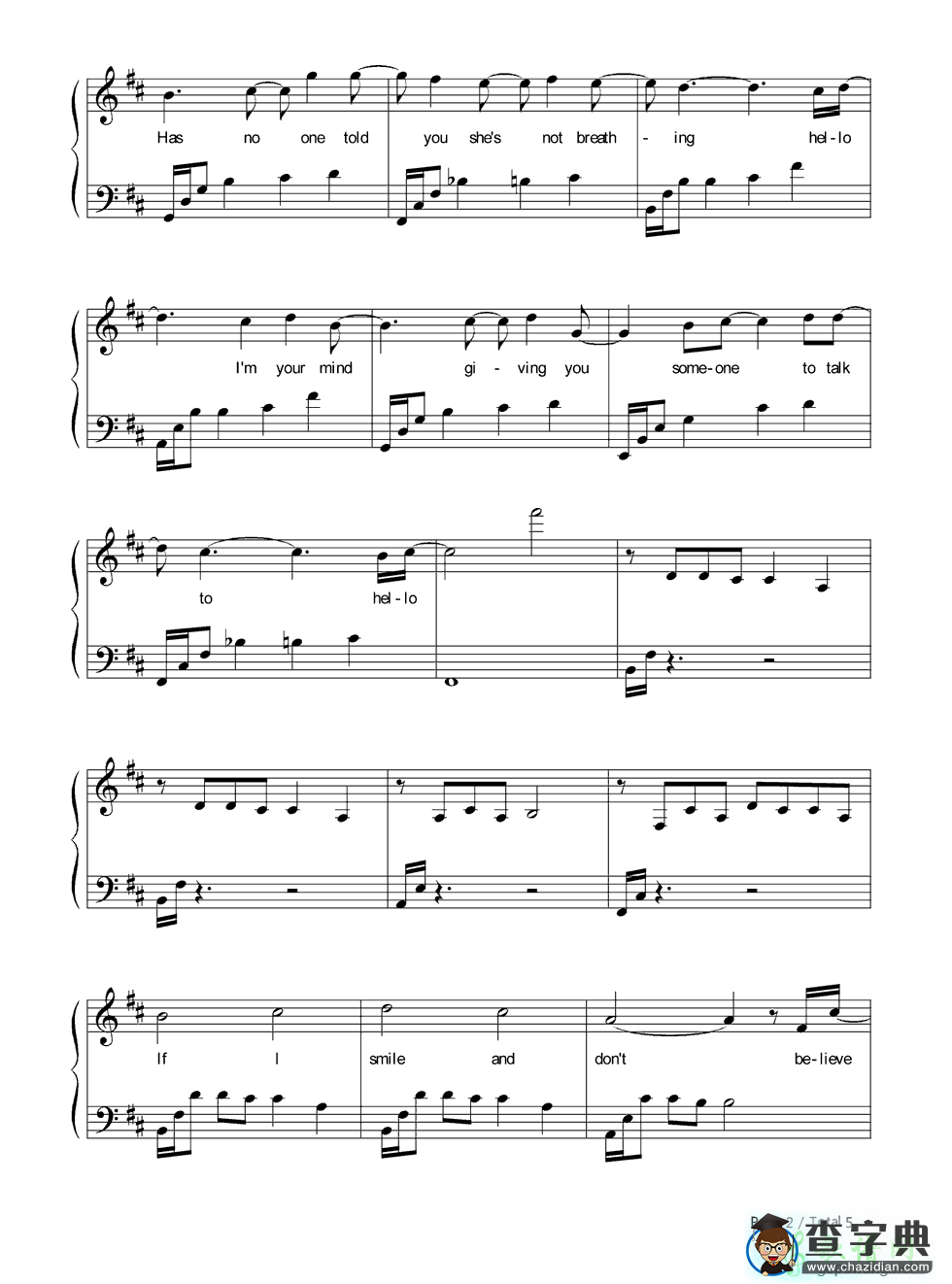 【Hello钢琴谱】Evanescence
