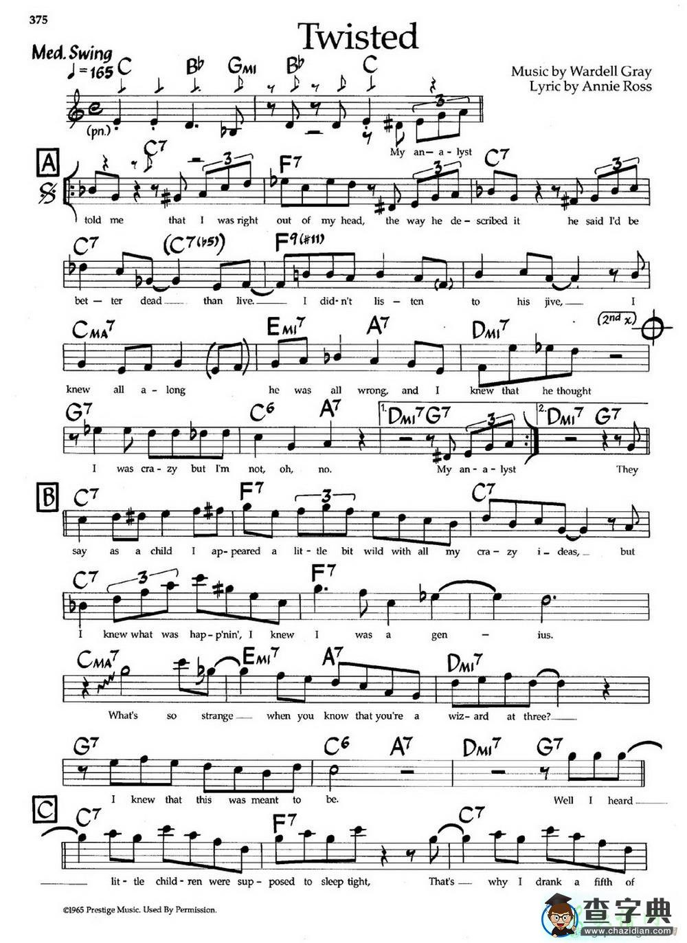 【Twisted钢琴谱】五线谱