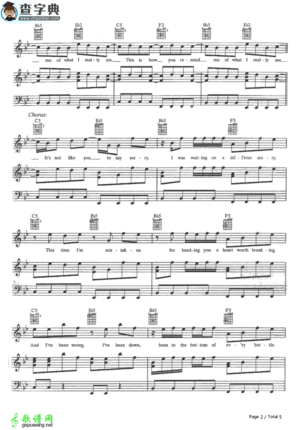 【How You Remind Me钢琴谱】Nickelback