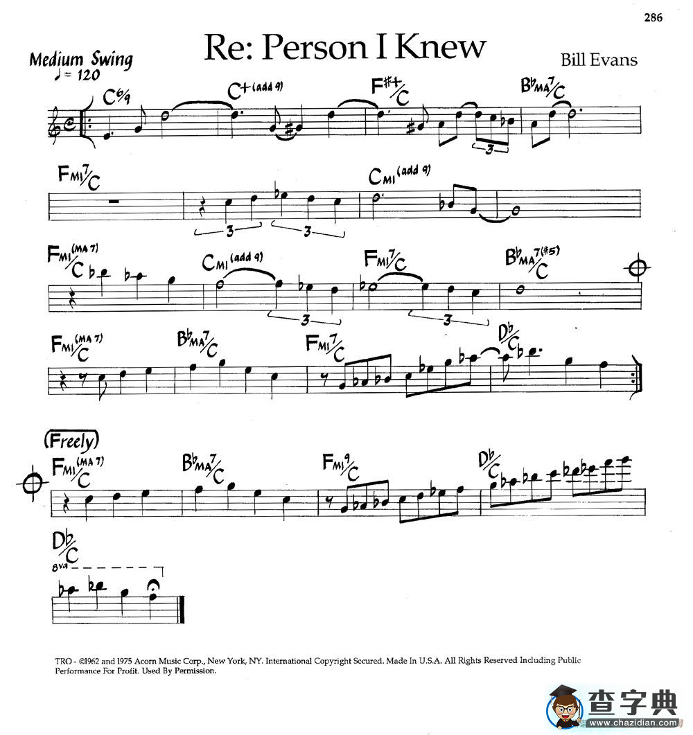 Re:Person I Knew钢琴谱