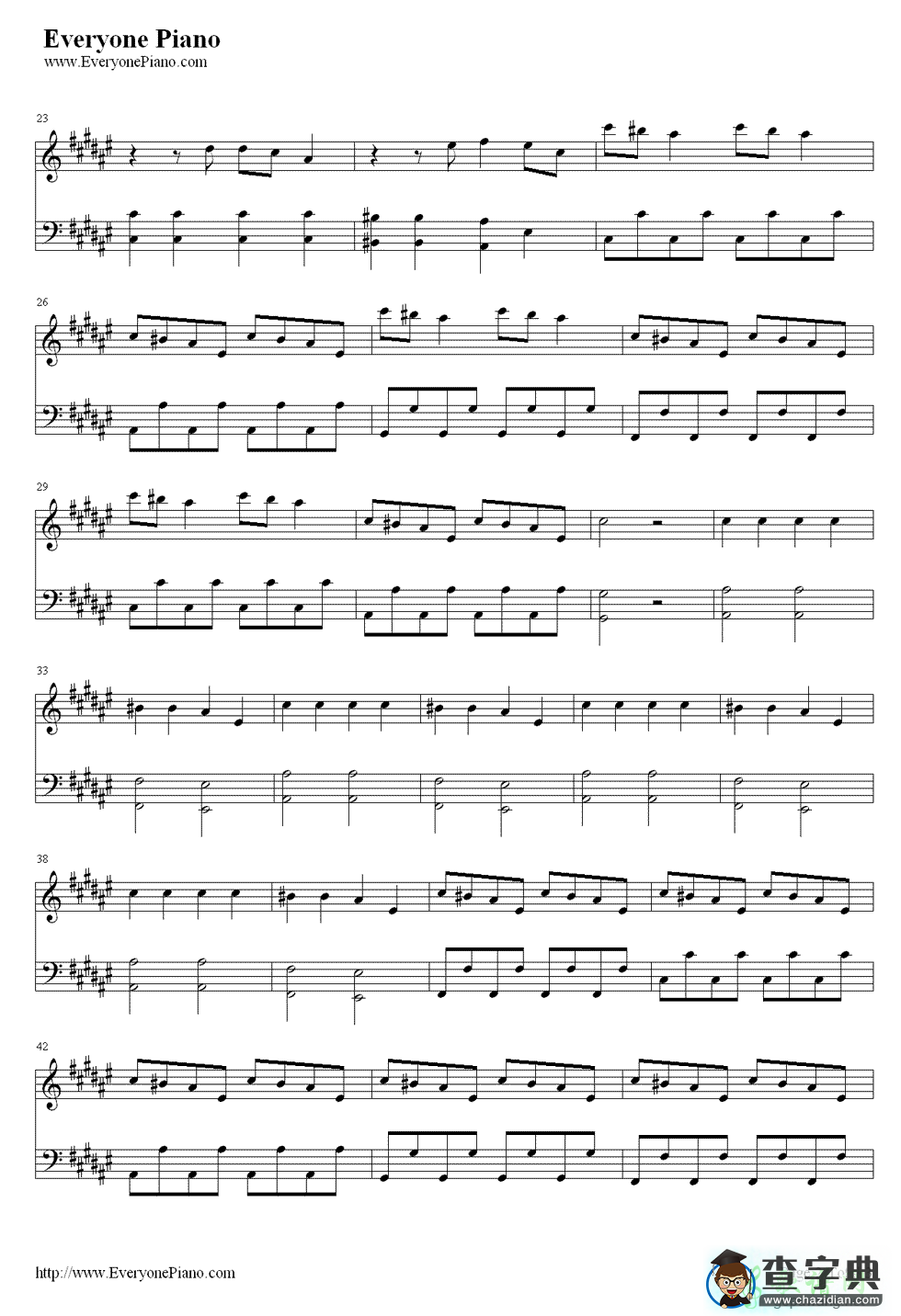 【Dark Horse钢琴谱】Katy Perry