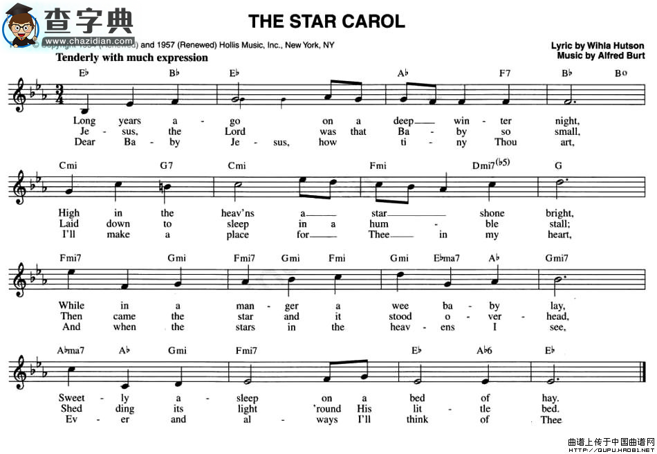 THE STAR CAROL钢琴谱