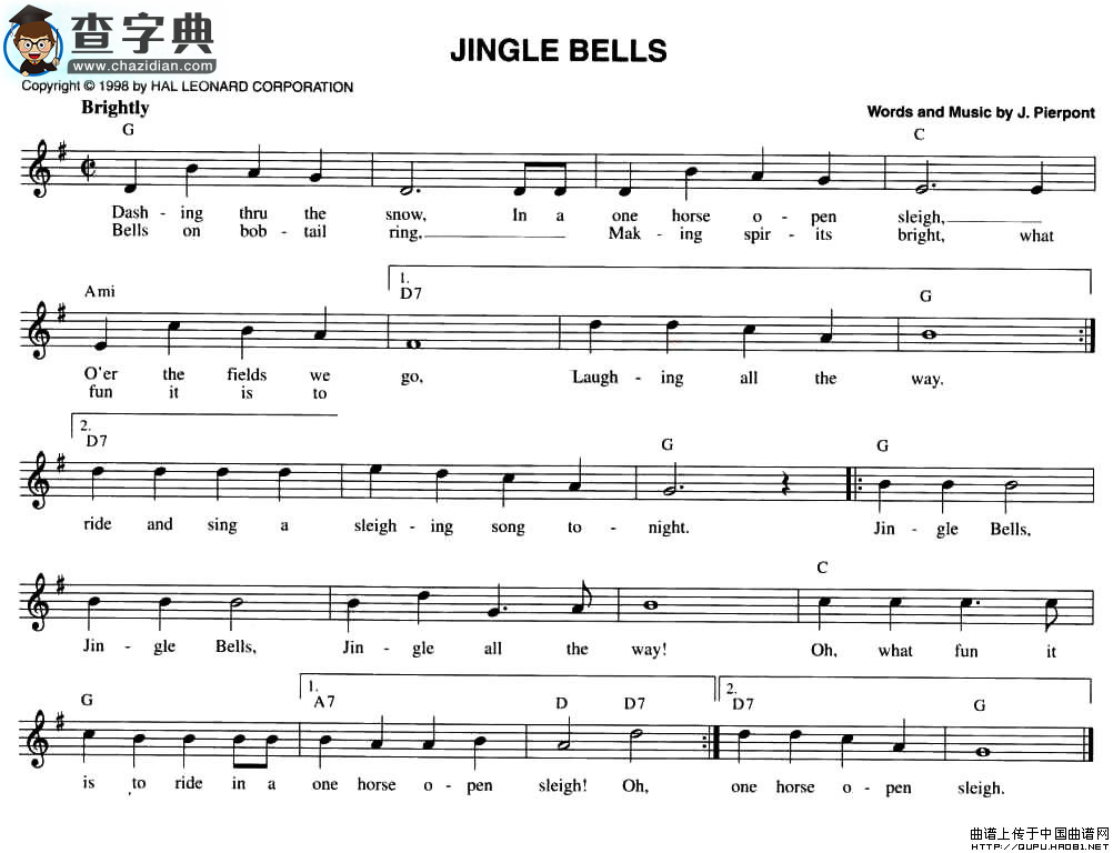 JINGLE BELLS钢琴谱