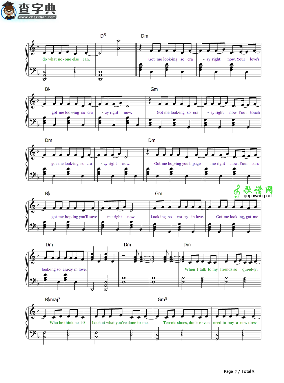 【Crazy in Love钢琴谱】Sofia Karlberg