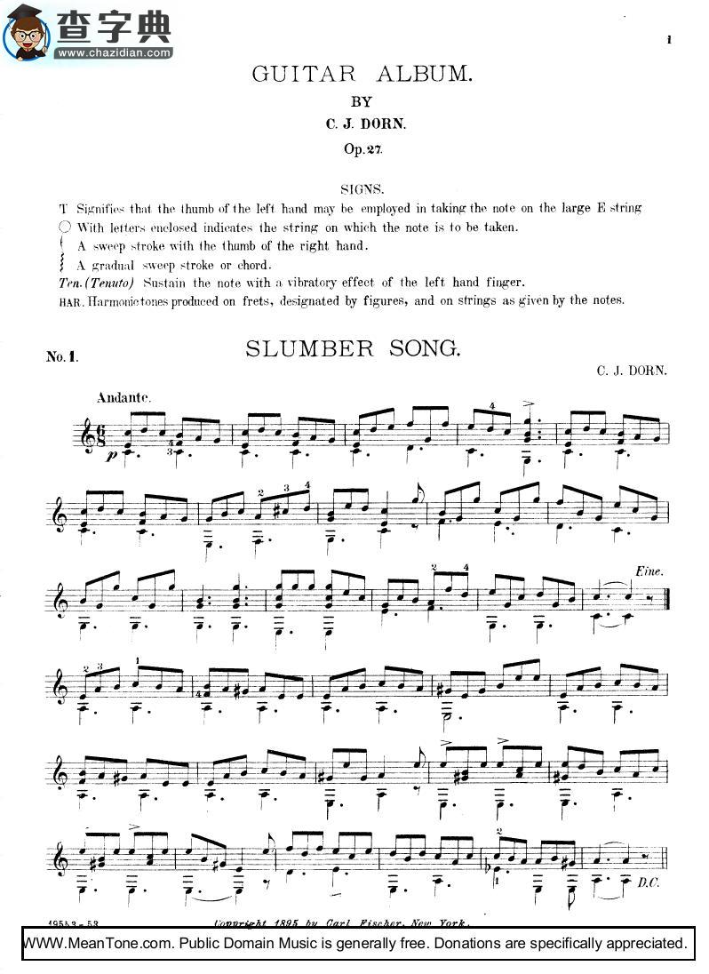 SlumberSong钢琴谱