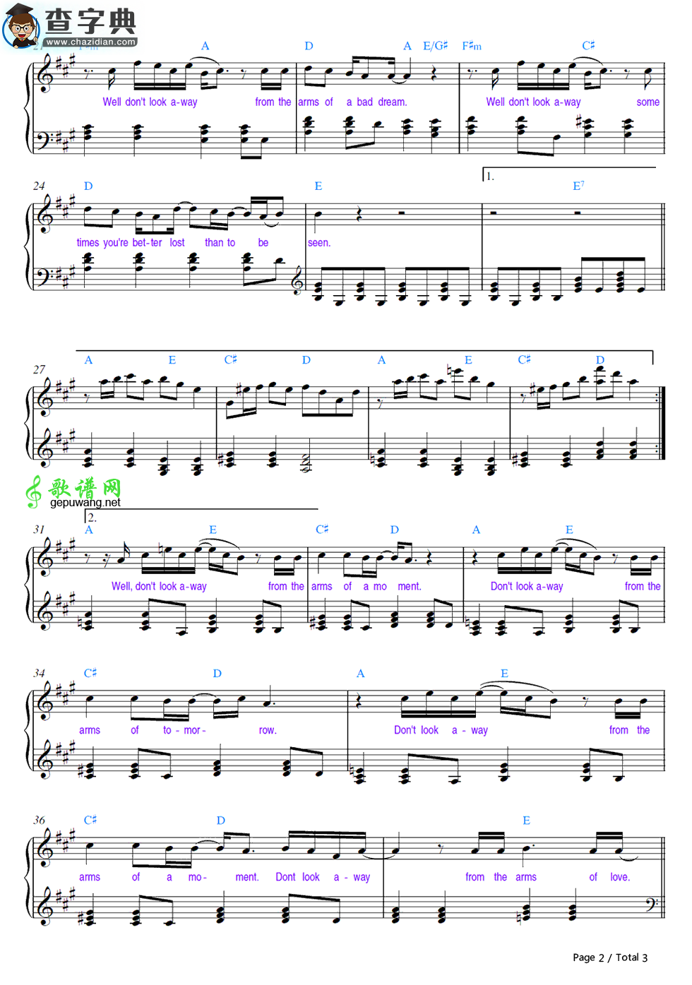 【The Forgotten钢琴谱】Green Day暮光之城4破晓下主题曲钢琴简