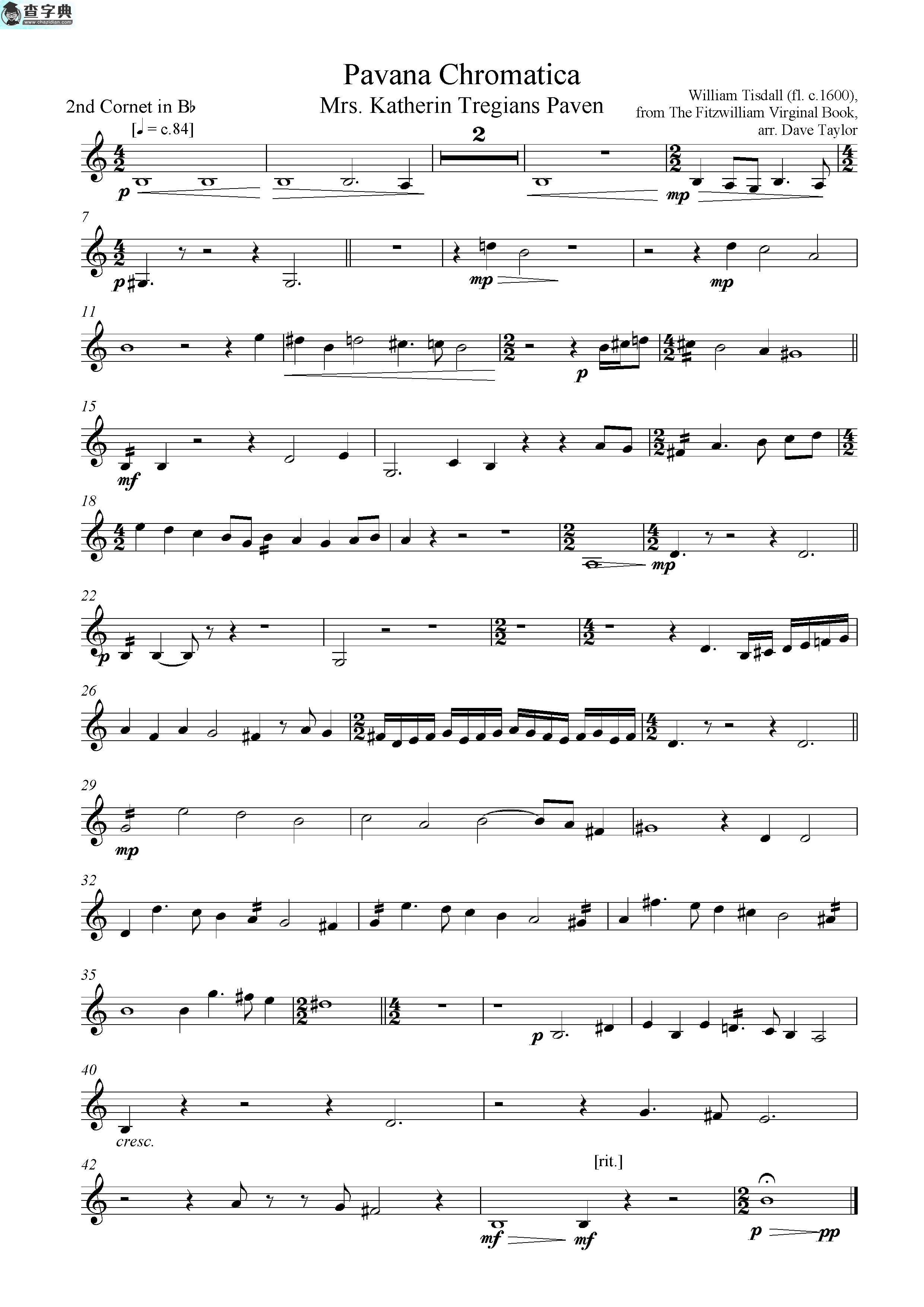 2nd Cornet in Bb钢琴谱
