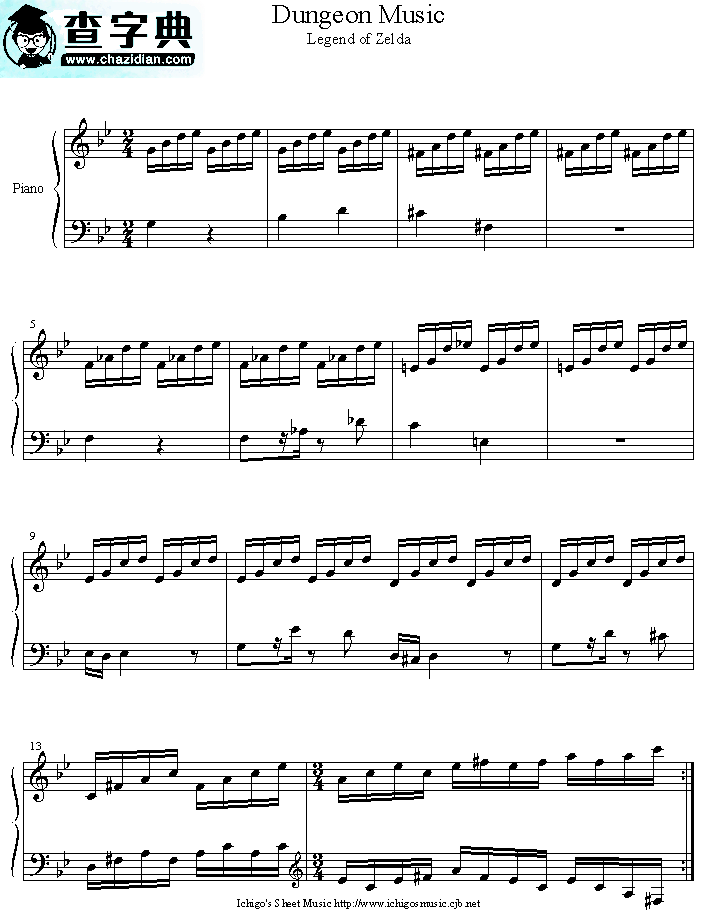 dungeon_music钢琴谱