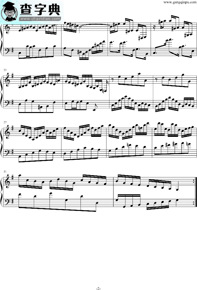 Goldberg Variations 1钢琴谱