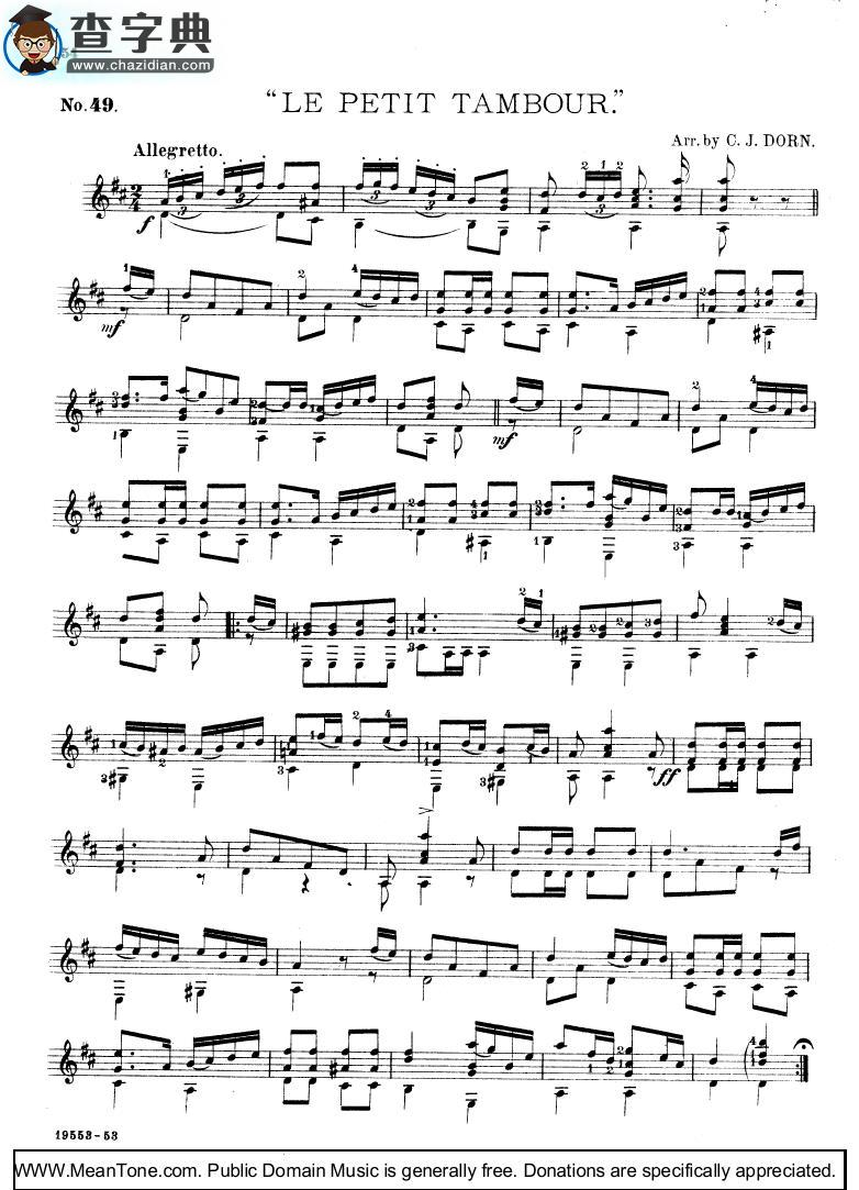 LePetit Tambour钢琴谱