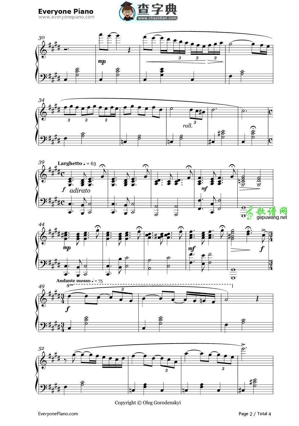 Nocturne 钢琴谱