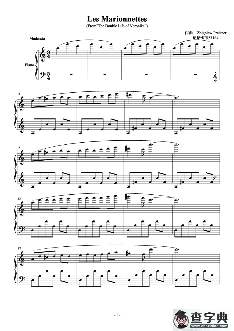 Les Marionnettes钢琴谱