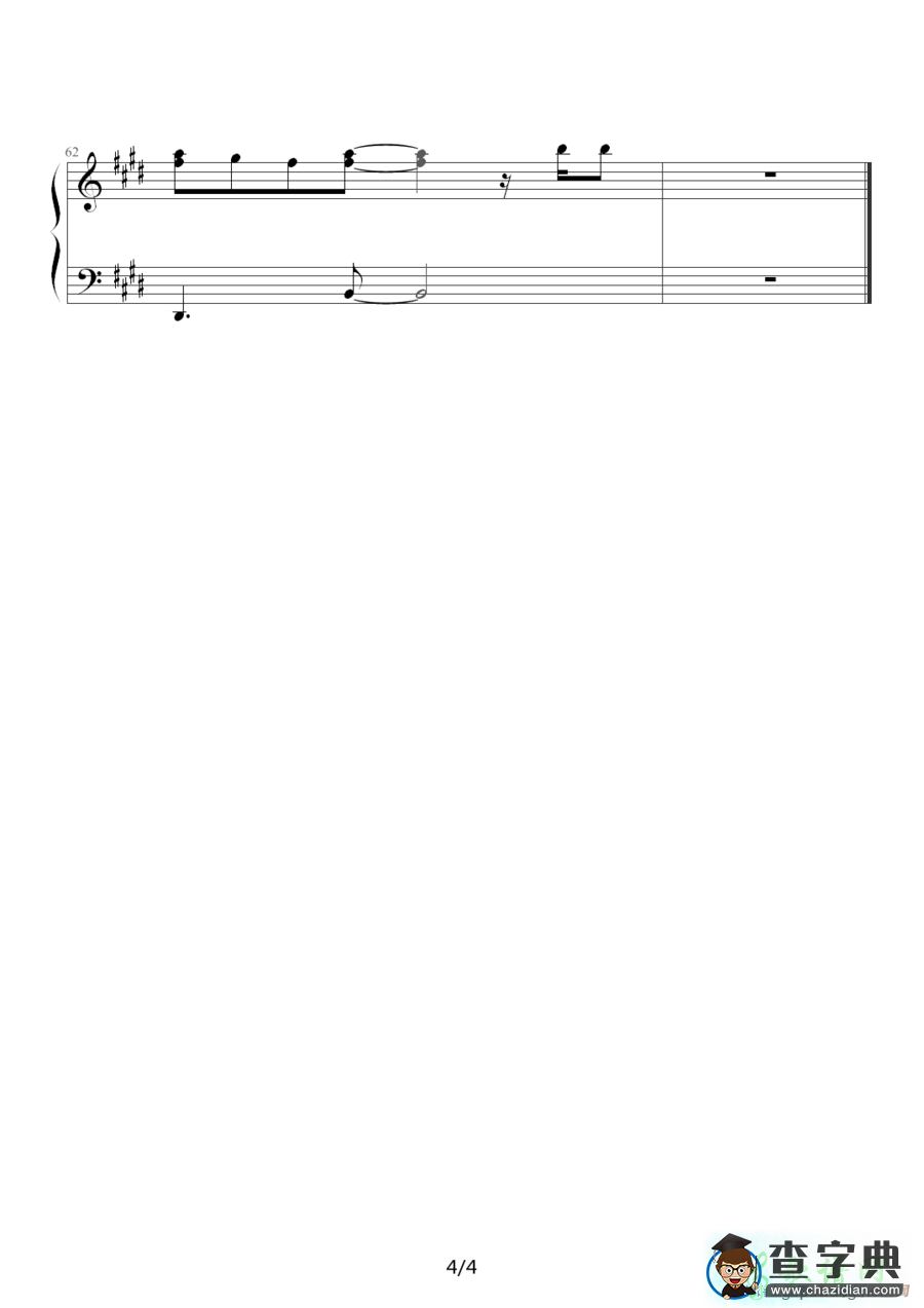 Without you钢琴谱