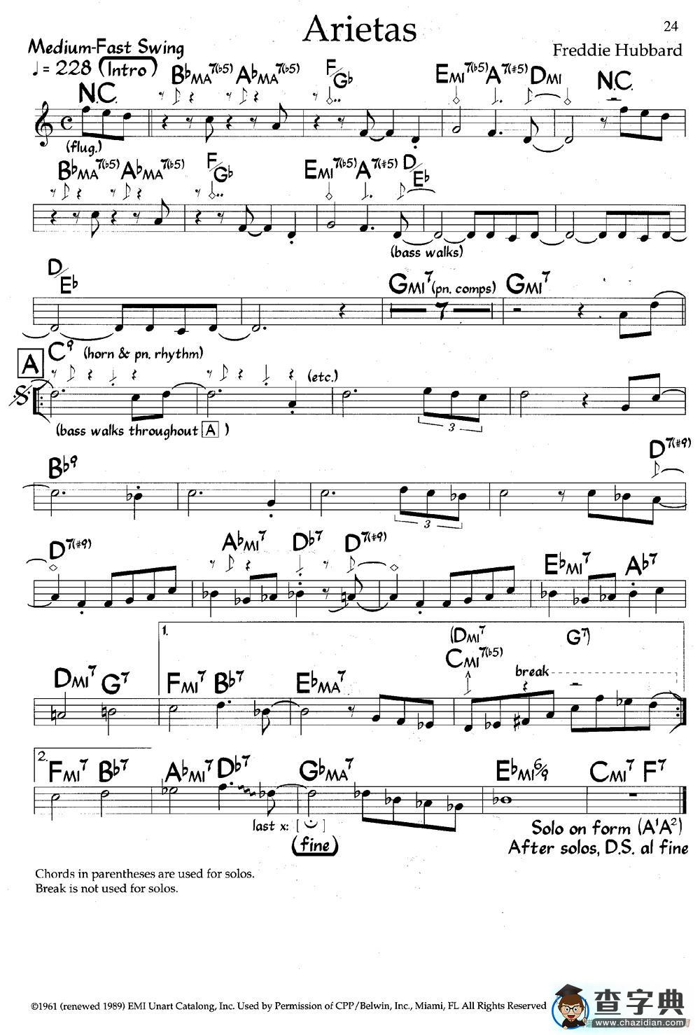 Arietas（爵士钢琴曲）钢琴谱