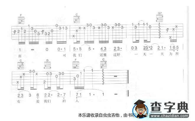 为所有爱我的人-认证谱吉他谱
