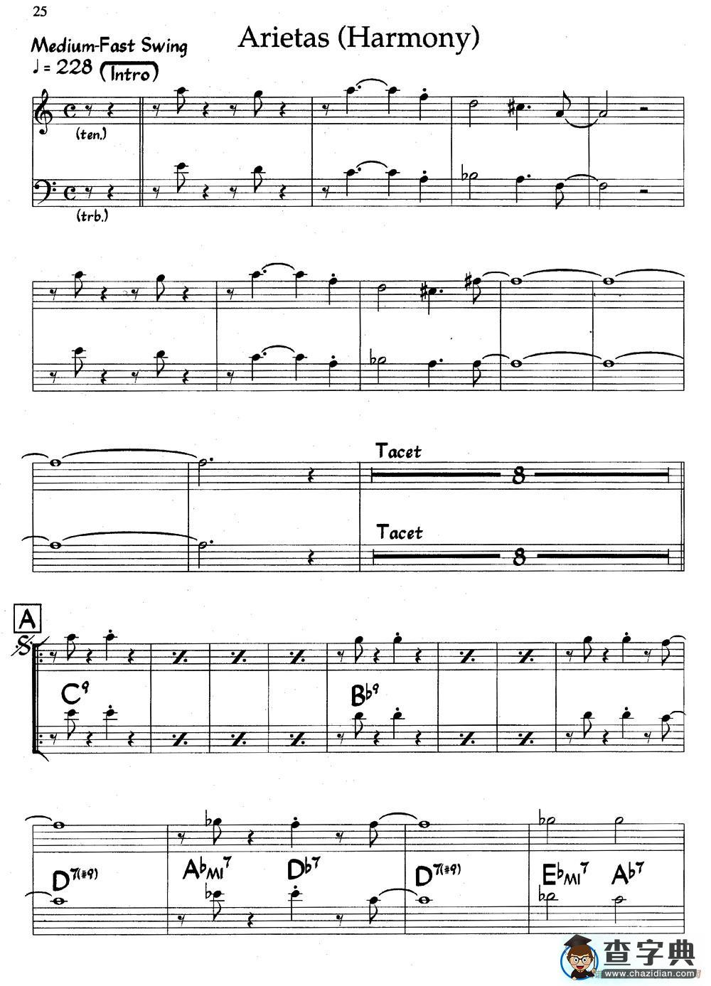 Arietas（爵士钢琴曲）钢琴谱