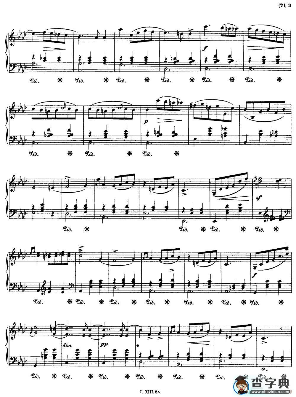 f小调圆舞曲Op.70-2钢琴谱