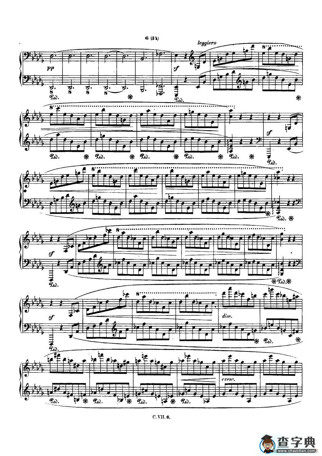 肖邦 钢琴谐谑曲 Chopin Scherzo（No.3 升c小调，Op.39）钢琴谱
