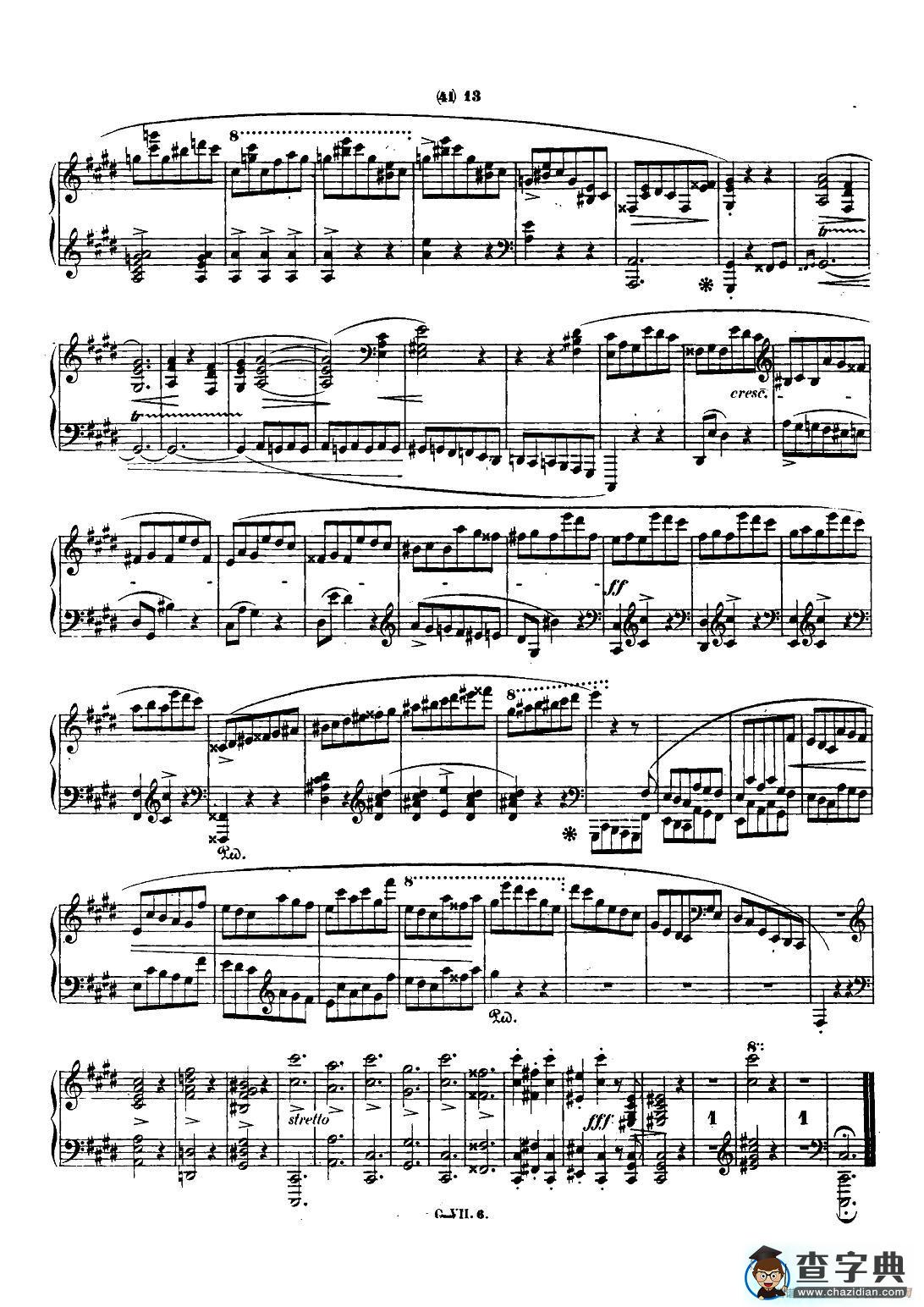 肖邦 钢琴谐谑曲 Chopin Scherzo（No.3 升c小调，Op.39）钢琴谱