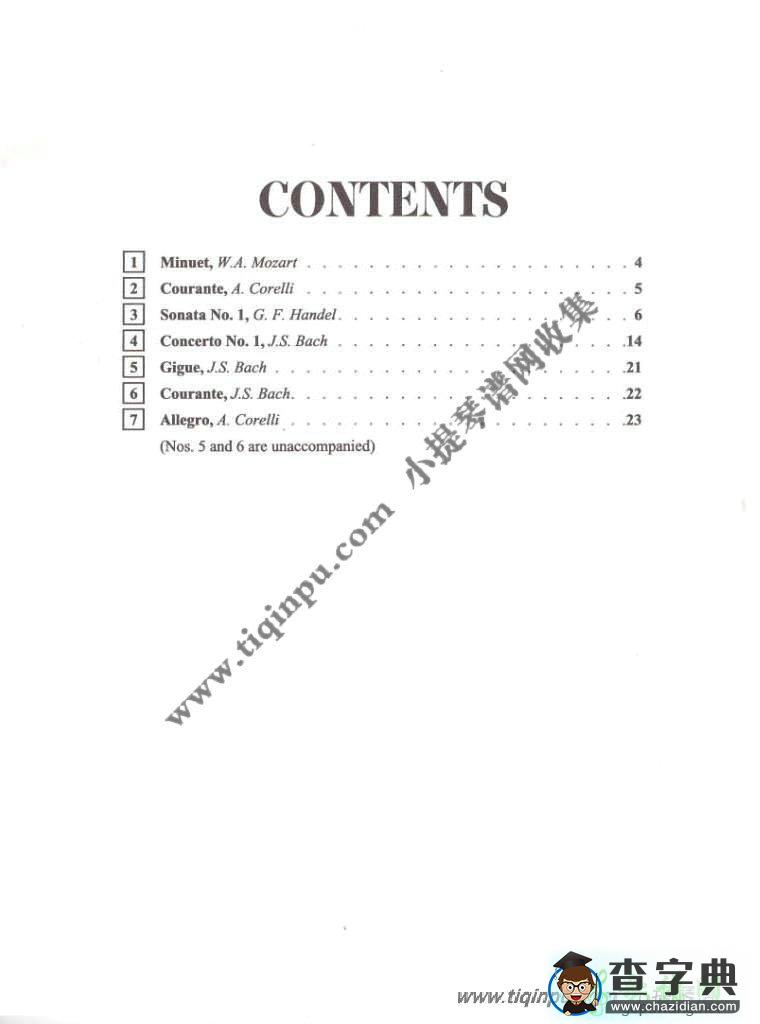 铃木小提琴教材第七册小提琴曲谱