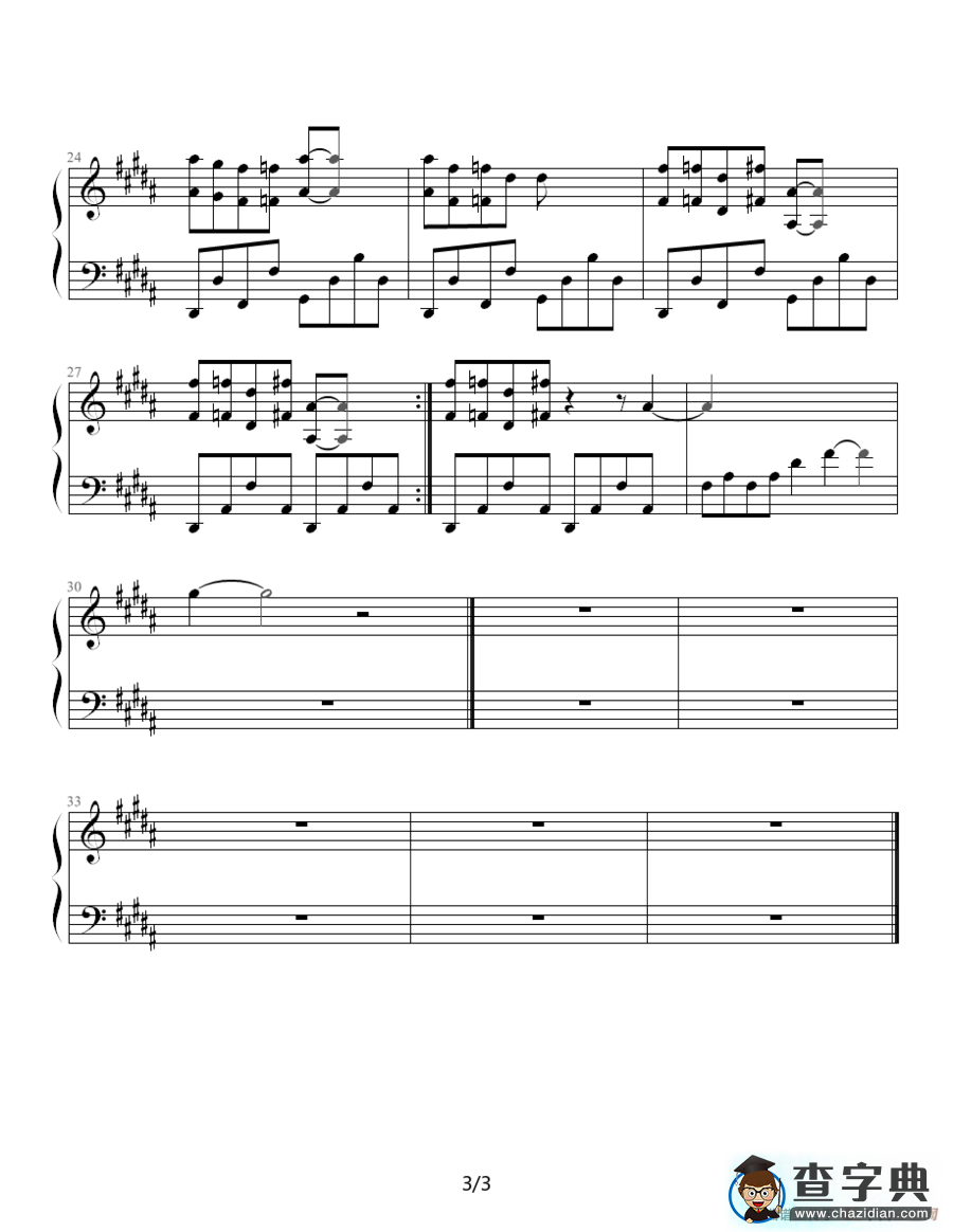 幽灵狂想曲钢琴谱