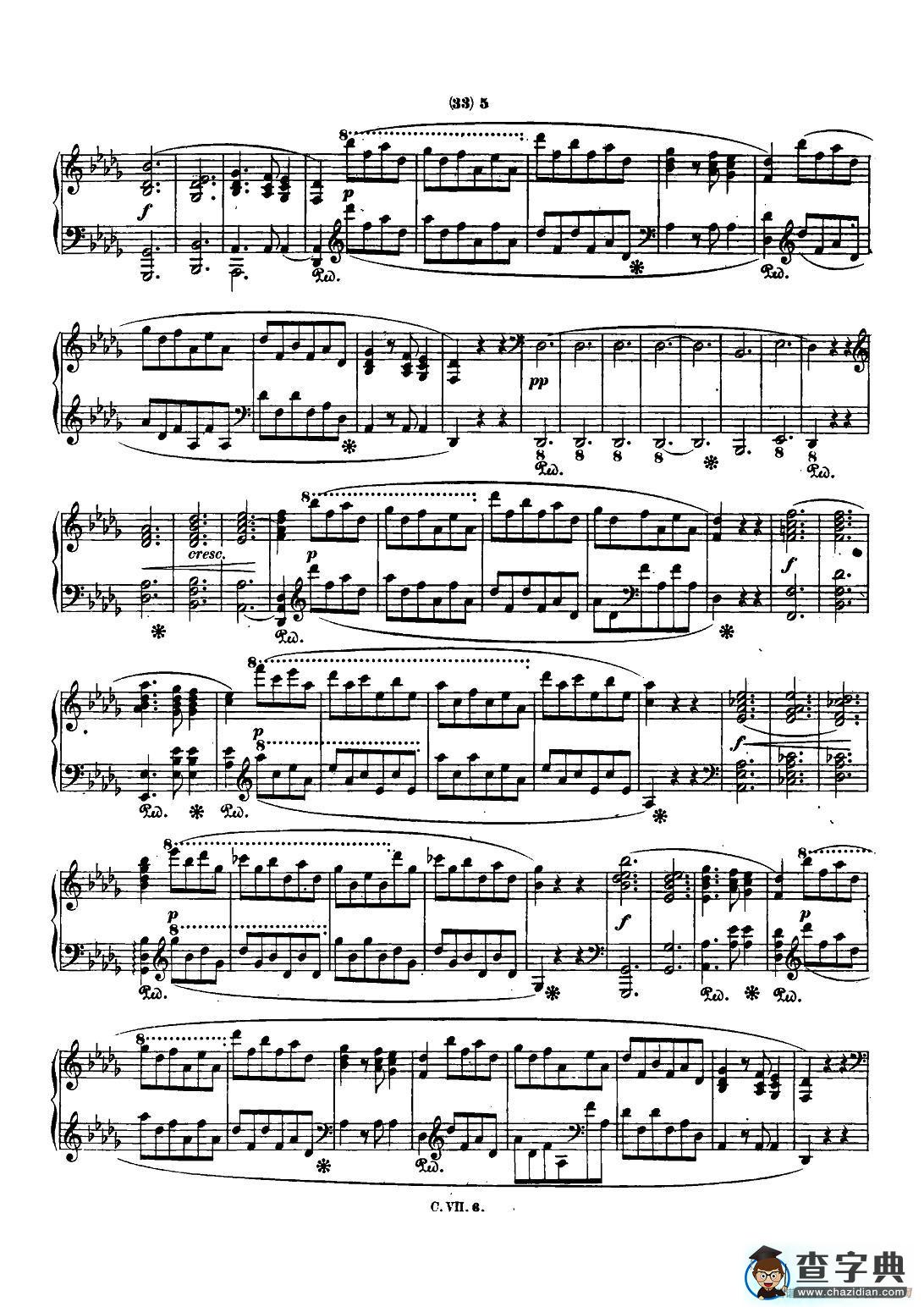肖邦 钢琴谐谑曲 Chopin Scherzo（No.3 升c小调，Op.39）钢琴谱