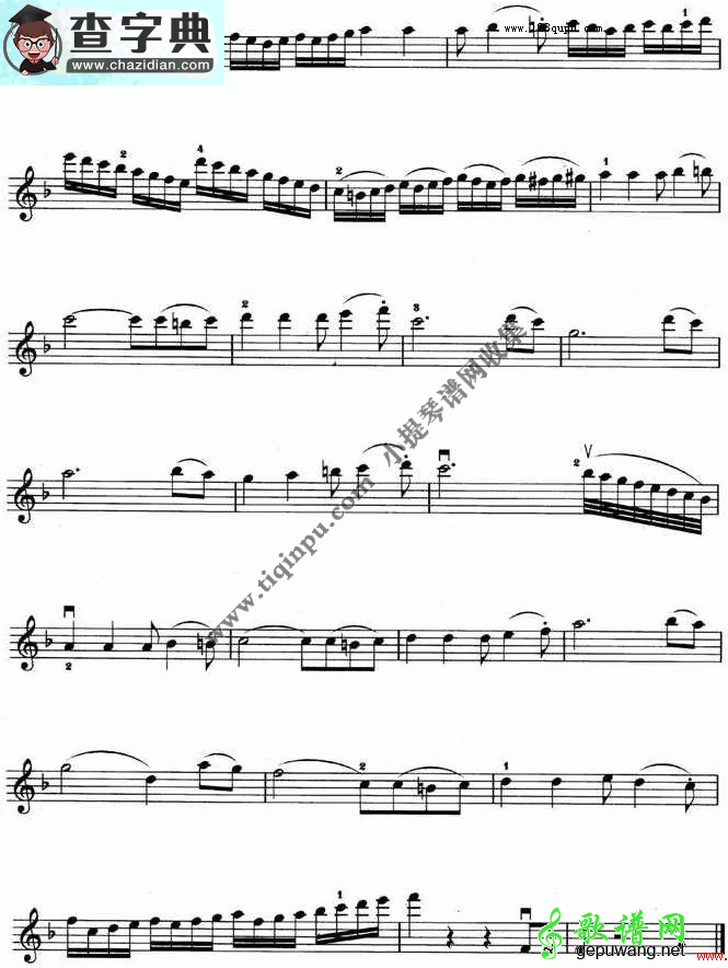 阿童木之歌小提琴曲谱