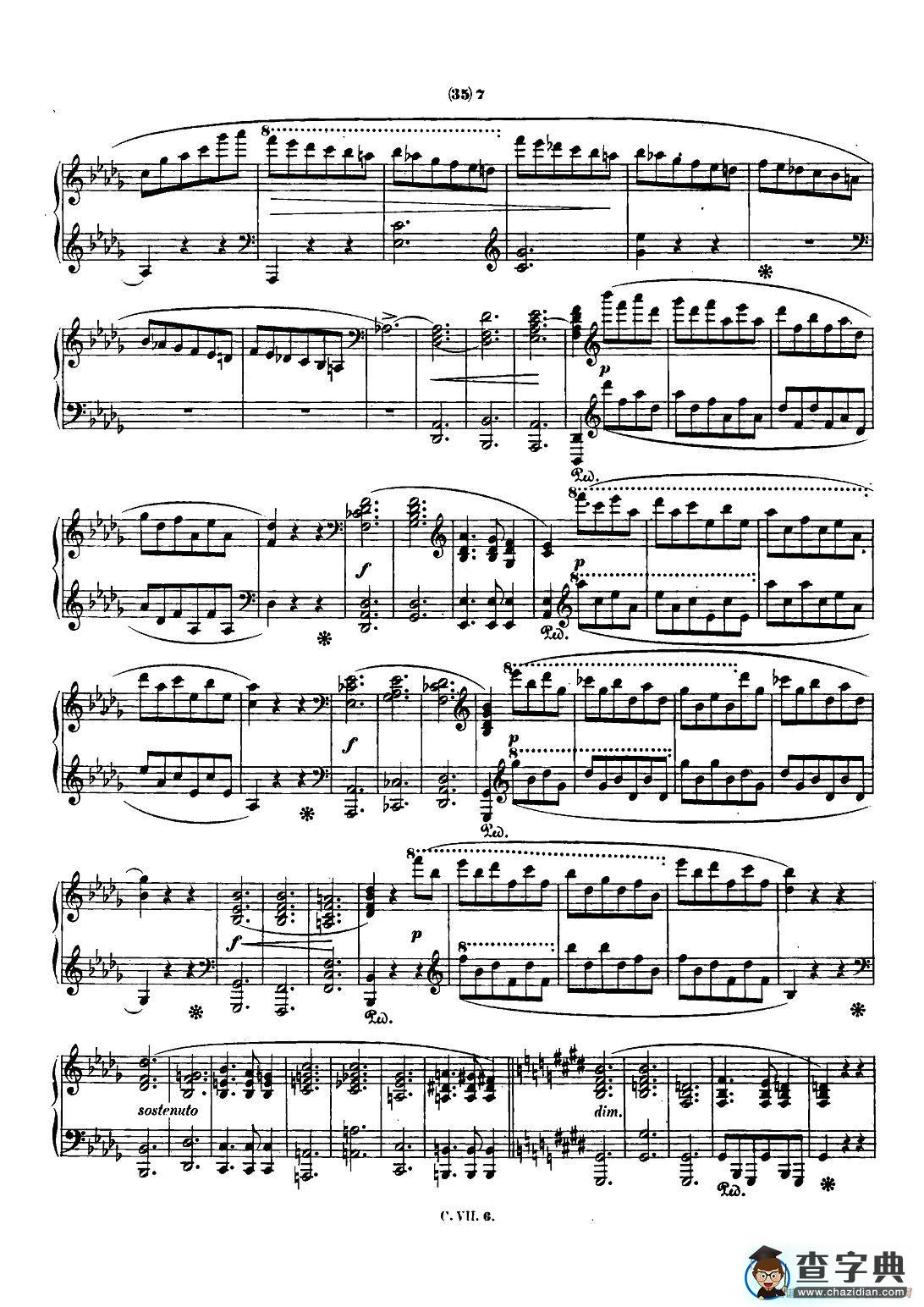 肖邦 钢琴谐谑曲 Chopin Scherzo（No.3 升c小调，Op.39）钢琴谱