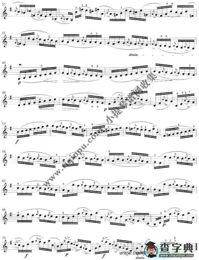 顿特二十四首练习曲op.37（10—12）小提琴谱